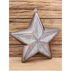 Ёлочная подвеска, Звезда 15 см ,серебряный НУ-0440