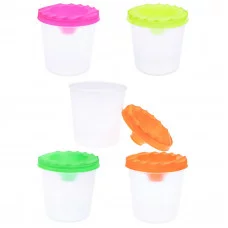 Стакан-непроливайка, одинарный ЦВЕТА ФЛУОРЕСЦЕНТНЫЕ АССОРТИ (С-0497) 4 цвета С-0497