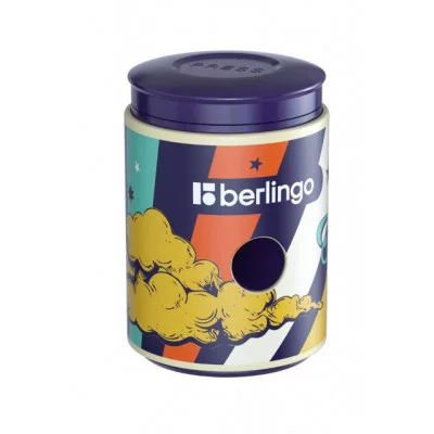 Точилка пластиковая Berlingo "Groovy", с контейнером, 1 отверстие 352564