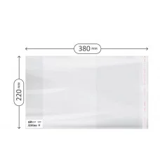 Обложка 220*380 для рабочих тетрадей, прописей, дневников в тв. переплете и учебников старших классов, ПП 80мкм, универс. с клеевым краем, ArtSpace,ШК 310263