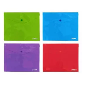Папка с кнопкой А-5 DB-31 "Ассорти" INTELLIGENT 24*19см пластик 328483