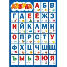 Плакат двусторонний "Азбука/Прописные буквы" 071.128