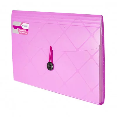 Папка-картотека на резинке и пуговице Alingar, A4,"Diamond", 328х235х30 мм, 12 отделений, ассорти, матовая 97435