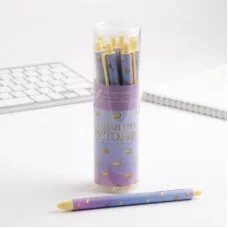 Автоматическая пластиковая ручка софт тач "Создай свою историю", в тубусе 6880969