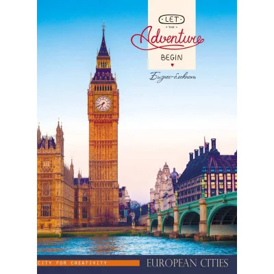 Бизнес-блокнот А5 64.л Городские приключения, тверд.обл. 64-4725