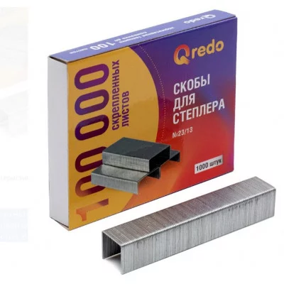 Скобы для степлера №23/13 до 100л оцинкованные QREDO 15-4352