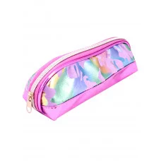 Пенал ФИОЛЕТОВАЯ ФОЛЬГА (ПН-6676) ПВХ, фольга, молния сверху ПН-6676