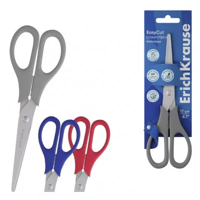 Ножницы для левшей ErichKrause EasyCut, 17 см, ассорти  60838