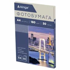 Фотобумага односторонняя, А4, 50л. глянцевая, 180 г/м2 AL11090