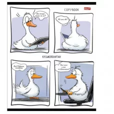 Тетрадь КЛЕТКА 48л.КОМИКСЫ С ЖИВОТНЫМИ (48-3792) цвет. мелов. обл. 48-3792