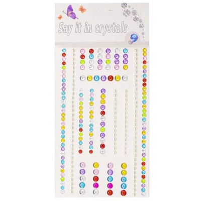 Наклейки-стразы Alingar, акриловые, "Линии капель", пакет с европодвесом AL10154