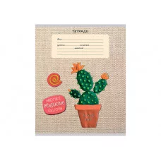 Тетрадь КЛЕТКА 18л. ПЛАСТИЛИНОВЫЕ КАКТУСЫ (18-5942) обл.-мелов.картон, 18-5942