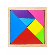 Деревянная игрушка. Головоломка "ТАНГРАМ-2" 15 см (7 цветов) (в слюде) (Арт. AN02257)