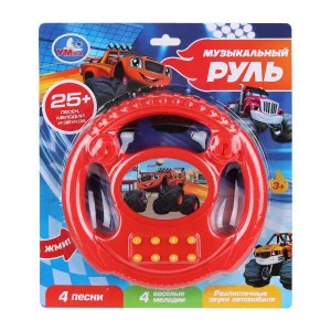 Музыкальный руль 25 песен и мелодий машинки на блист. Умка 391903