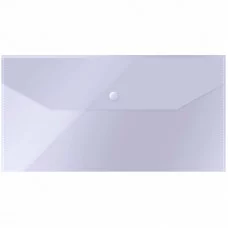 Папка-конверт на кнопке OfficeSpace С6 (135*250мм), 150мкм, прозрачная 267534