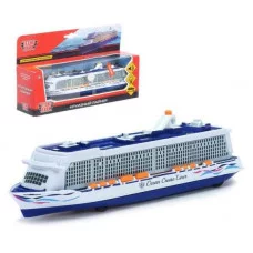 Модель металл. круизный лайнер 20см, свет+звук, инерц.