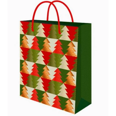 Dream cards Пакет подарочный с мат.лам. и тис.фол.18х23х10 см (M) Ёлки 190г ППК-2298