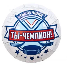 Шар (18\'\'/46 см) Круг, Хоккей, Ты Чемпион!, 1 шт. 941698