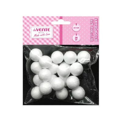 Заготовка для декор пенопласт "Шары" 20мм 20шт/уп е/п DEVENTE 8003900 182710