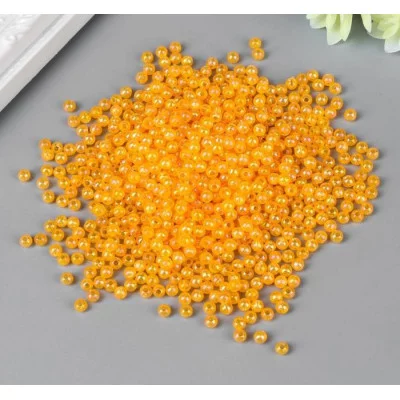 Набор бусин для творчества пластик "Оранжевый перламутр" 20 гр d=0,4 см 4767124