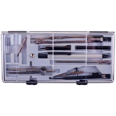 Готовальня Globus, 12 предметов, циркуль 155мм, пластиковый футляр Глобус 118034