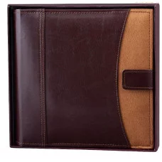 Фотоальбом BRAUBERG на 200 фото 10*15 см, бум. стр., классический, обложка под кожу,на застеж,390479