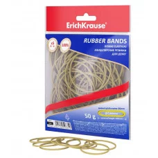 Канцелярские резинки для денег ErichKrause диаметр 60 мм/длина 100 мм, натур.цвет  59835