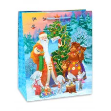 Optima Пакет подарочный с матовой ламинацией 26,4x32,7x8 см  (L)  За подарочками ПКП-5444