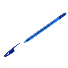 Ручка шариковая СТАММ "555" синяя, 0,7мм, тонированный корпус 346479