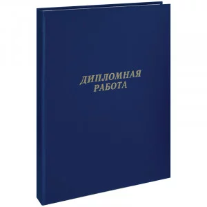 Папка "Дипломная работа" А4, ArtSpace, бумвинил, с гребешками на сутаже, без листов, синий Спейс 257941