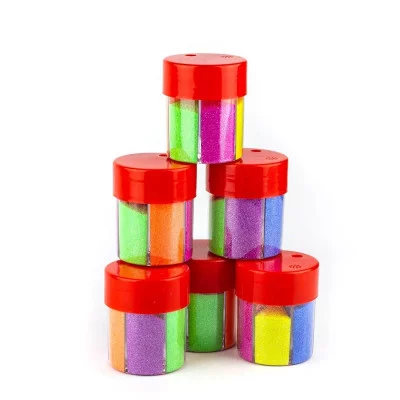 Блестки для декора неоновые Alingar, 85 гр, 6 цветов, 1 банка цвет ассорти AL6479