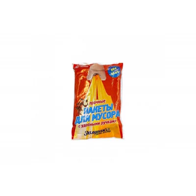 Пакеты для мусора "Золушка" 60 л с ручками в пачке (25 шт) 1550