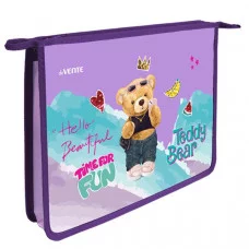Папка для тетрадей А4 молния сверху конгрев/фольг "Teddy Bear" DEVENTE 8053451 076614