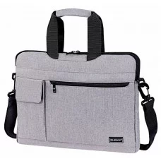 Сумка портфель HEIKKI NOVATION (ХЕЙКИ) с отделением для ноутбука 13-14", багажная лента, серая, 28х38х3 см, 272592