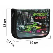 ПКК 07-5 Speed racer -пенал 1-отдел. большой 190х130 с откидной планкой