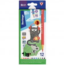 Карандаши цветные Berlingo "SuperSoft. Жил-был кот", 12цв., трехгран., заточен., картон, европодвес BERLINGO_ 297236