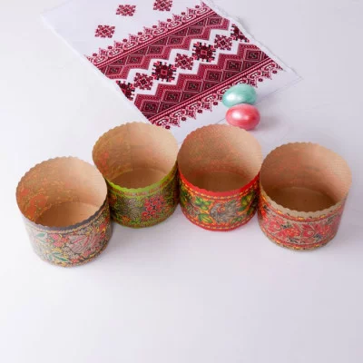 Форма бумажная для кекса, маффинов и кулича "Хохлома" 124 х 100 мм, МИКС 4267620