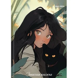 ЗАПИСНАЯ КНИЖКА А7 64л. ДЕВУШКА И ПРИРОДА - 1 перепл. 7БЦ, глянц. ламинация 64-8638