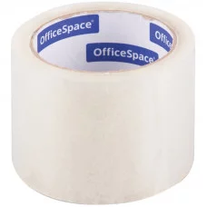 Клейкая лента упаковочная OfficeSpace, 72мм*66м, 40мкм, прозрачная, ШК 255778