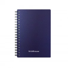 Тетрадь общая с пластиковой обложкой на спирали ErichKrause® Total Blue, А6, 80 листов, клетка 58550