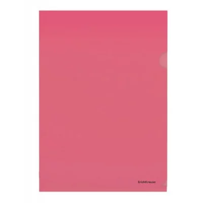 Папка-уголок пластиковая ErichKrause® Glossy Classic, A4, полупрозрачный, красный 50152