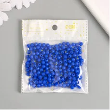 Бусины пластик "Ультрамарин" глянец набор 25 гр d=0,6 см   9424536
