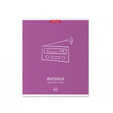 Тетрадь общая ученическая с пластиковой обложкой на скобе ErichKrause Simple Link, ФИЗИКА, 48 листов, клетка 59496