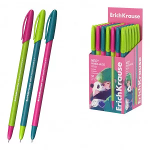 Ручка шариковая ErichKrause Neo® Stick Panda Hugs 0.7 Super Glide Technology цвет чернил синий, 1шт 63101