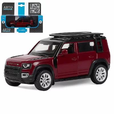 ТМ "Автопанорама" Машинка металлическая 1:43 2020 Land Rover Defender 110, красный, откр. двери, инерция, в/к 17,5*12,5*6,5 см JB1251476