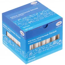 Мелки школьные Гамма, белые, 100шт., мягкие, круглые, картонная коробка 292220