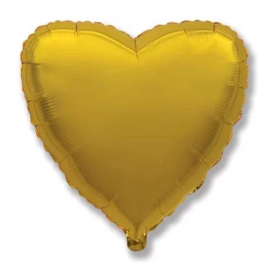 Шар (18\'\'/46 см) Сердце, Золото, 1 шт. 201500O