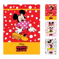 Блокнот 32л А6ф клетка на скобе Обложка мел.бумага ламинация -Микки и Минни Маус- 171649