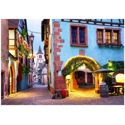 Алмаз. моз. квадратная 30х40 (класс.) (28 цв.) Маленькая уютная кафешка с огнями. ( Арт. F4-030)