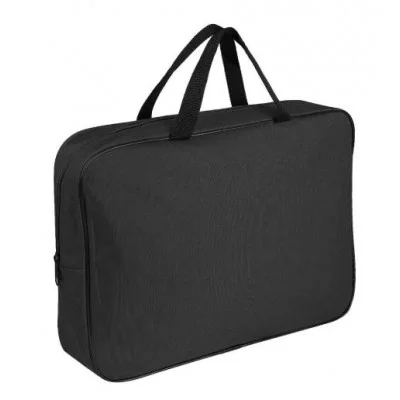 Папка на молнии А4 ЧЕРНАЯ (П-1519) с ручками, внут.карман, 350х265x45мм П-1519